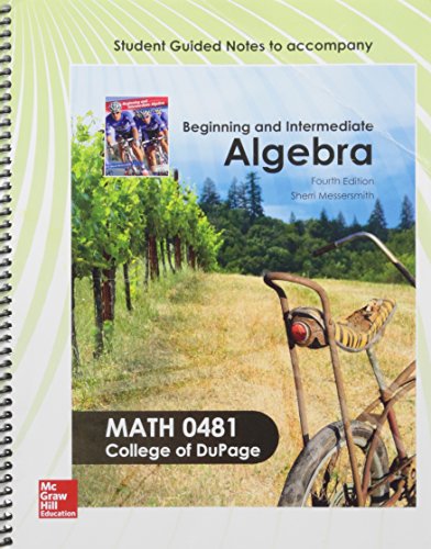 Notes For Beginning and Intermediate Algebra-Mc Graw Hill