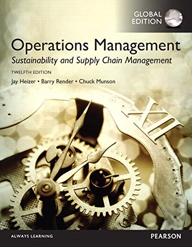 Operations management: sustainability and supply chain management