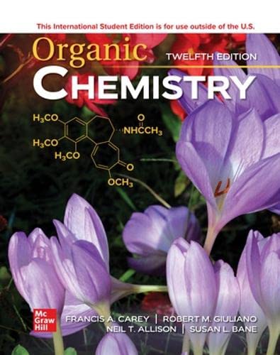 Organic Chemistry ISE by Francis Carey, Robert Giuliano, Neil Allison, Susan Bane