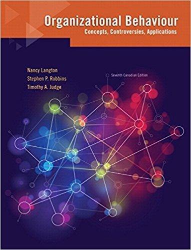 Organizational Behaviour Concepts Controversies Applications 7Th Edition