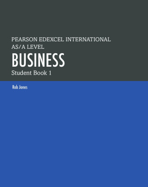 PEARSON EDEXCEL INTERNATIONAL AS / A LEVEL BUSINESS: STUDENT BOOK 1 (Edexcel International A Level) - Rob Jones - 9781292239170