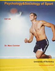 PSYCOLOGY & SOCIOLOGY OF SPORT/KHP 300--UNIVERSITY OF KENTUCKY