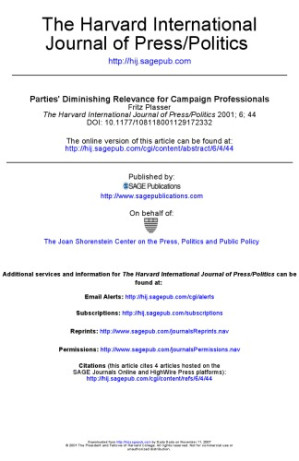 Parties' Diminishing Relevance for Campaign Professionals