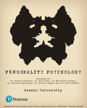 Personality Psychology - Dr Sharon Horwood, Dr Anna Klas, Dr Merrilyn Hooley, Dr Richard Moulding, Dr Jeromy Anglim & Dr Lata Satyen