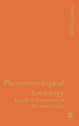 Phenomenological Sociology: Experience and Insight in Modern Society (Published in association with Theory, Culture & Society)
