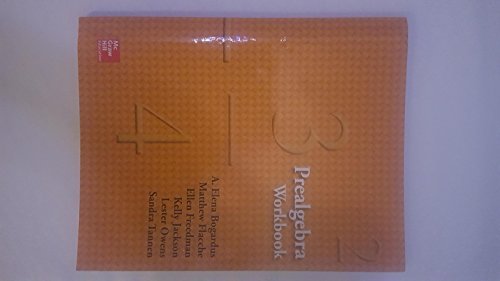 Prealgebra workbook by Bogardus, A. Elena