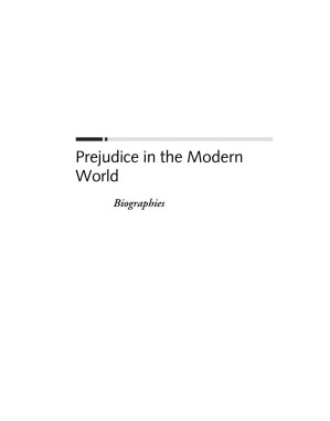Prejudice in the Modern World: Biographies  vol 3 By Richard Clay Hanes, Sarah Hermsen - 9780618386147