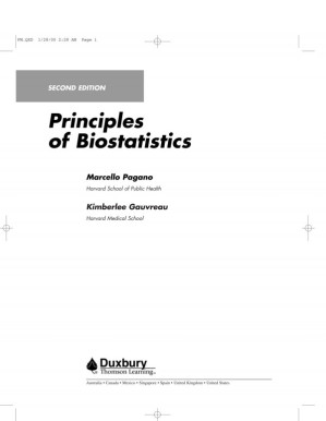 Principles of Biostatistics By Marcello Pagano, Kimberlee Gauvreau