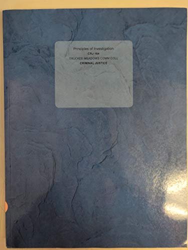Principles of Investigation by Swanson, Chamelin, Territo