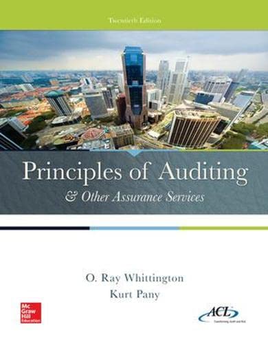 Principles of auditing & other assurance services - 20th Edition
