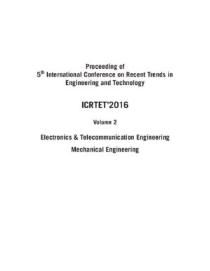 Proceeding of 5 th International Conference on Recent Trends in Engineering and Technology ICRTET’2016 Volume 2 By M. M. Rathore, Prof. Y. L. Bhirud