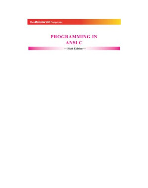 Programming in ANSI C By E. Balagurusamy