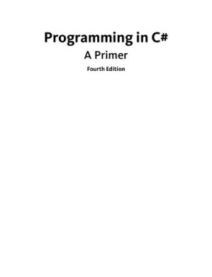 Programming in C#: A Primer - 9789351343196