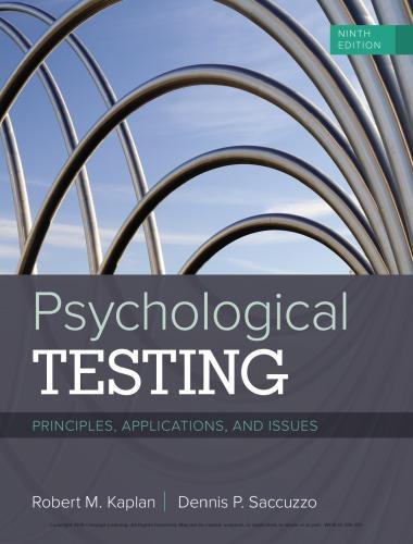 Psychological Testing Principles Applications And Issues 9Th Edition