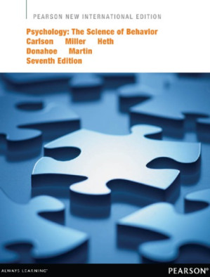 Psychology: the science of behavior - Carlson, Neil R;Miller, Harold L;Heth, Donald S;Donahoe, John W