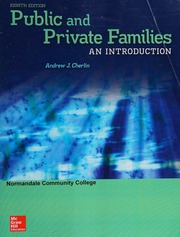 Public And Private Families: An Introduction Custom Edition For Normandale Community College