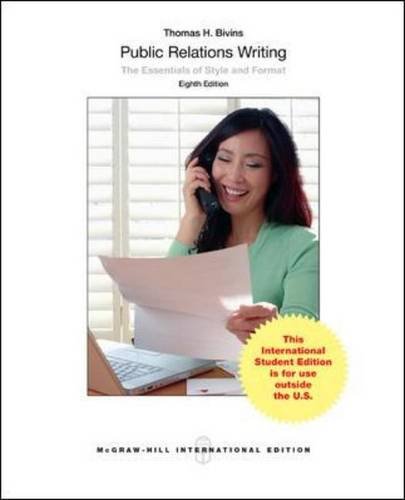 Public relations writing: the essentials of style and format - 9781259060373