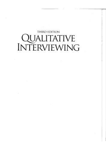 Qualitative Interviewing: The Art of Hearing Data
