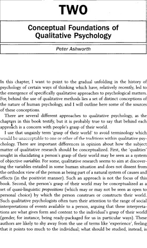 Qualitative Psychology by Jonathan A. Smith