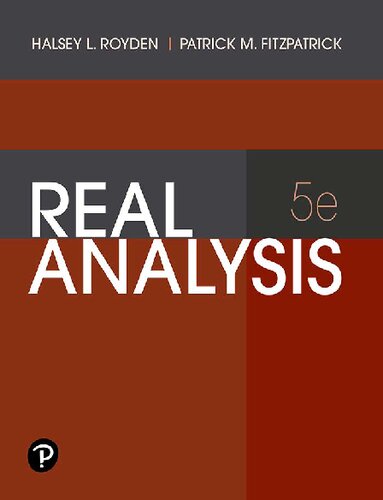 REAL ANALYSIS - Halsey L. Royden, Patrick M. Fitzpatrick - 9780137906529-1