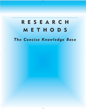 Research Methods: The Concise Knowledge Base By William M. K. Trochim