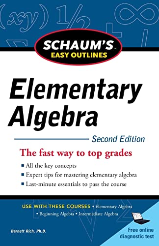 Schaum's easy outlines: elementary algebra