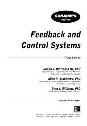 Schaum's outline of theory and problems of feedback and control systems