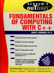 Schaum's outline of theory and problems of fundamentals of computing with C++