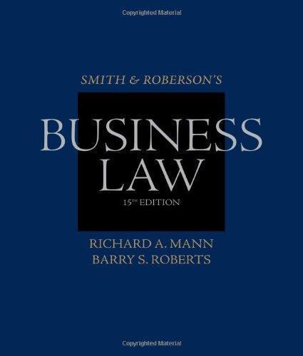 Smith And Robersons Business Law 15Th Edition