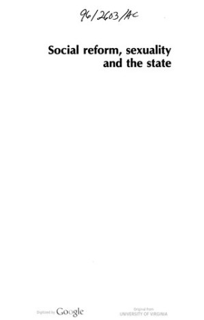Social reform, sexuality and the state