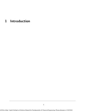 Solutionary of Fundamentals of Chemical Engineering Thermodynamics - Themis Matsoukas