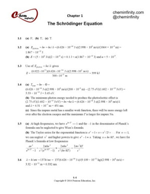 Solutions Manual to Quantum Chemistry - Ira N. Levine