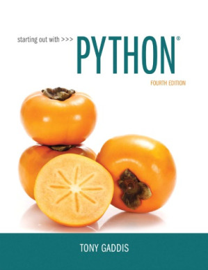 Starting out with Python - Gaddis, Tony - 9781292225852-1