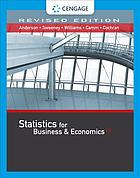 Statistics For Business & Economics By David Ray Anderson, Jeffrey D. Camm, James J. Cochran, Dennis J. Sweeney, Thomas Arthur Williams
