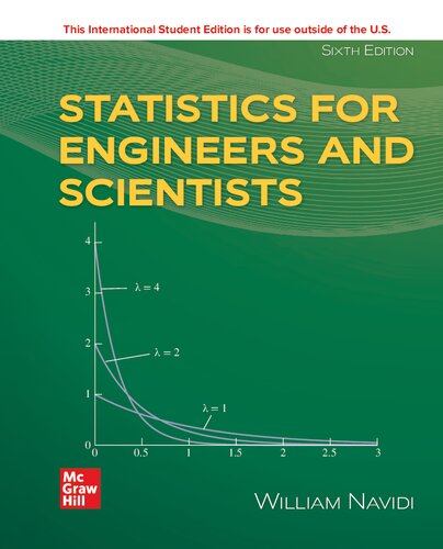 Statistics for Engineers and Scientists ISE By William Navidi Prof.