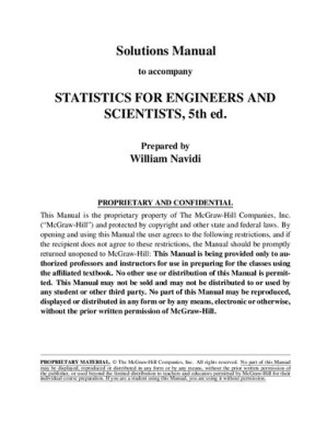Statistics for Engineers and Scientists ISM By William Navidi