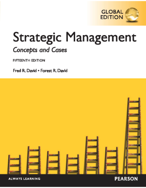 Strategic Management 15th edition Pearson - Fred R. David, Forest R. David