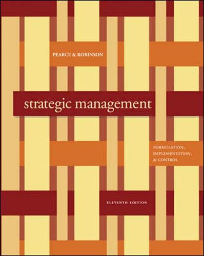 Strategic management: formulation, implementation, and control