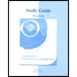 Study Guide For Use With Essentials of Contemporary Management