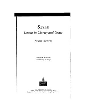 Style: Lessons in Clarity and Grace (9th Edition) - Joseph M. Williams