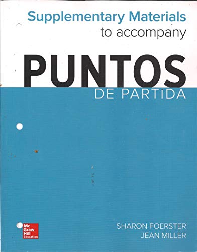 Supplementary materials to accompany Puntos de partida