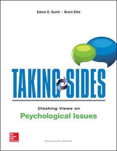 Taking sides: clashing views on psychological issues - 9781259185342