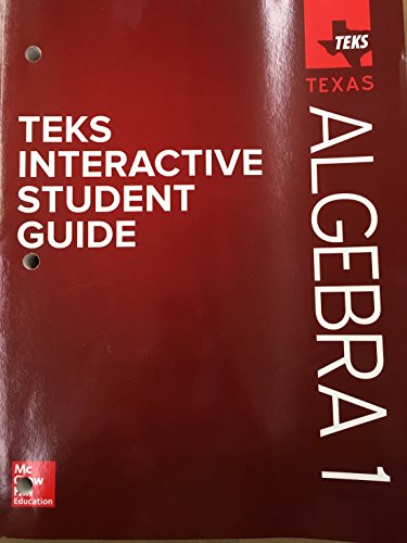 Teks Interactive Student Guide - Texas Algebra 1