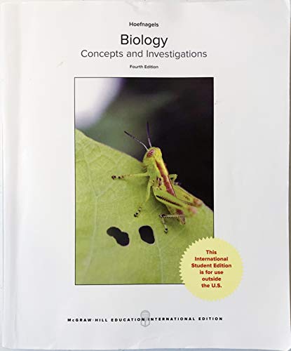 Test Bank for Biology Concepts and Investigations - 9781259922244