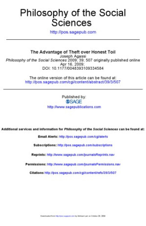 The Advantage of Theft over Honest Toil