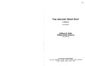 The Ancient Near East: A History By William W. Hallo, William Kelly Simpson
