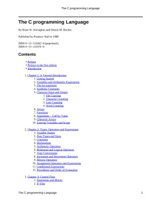 The C programming Language - Desconocido