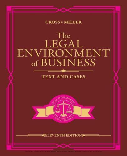 The Legal Environment Of Business Text And Cases Mindtap Course List