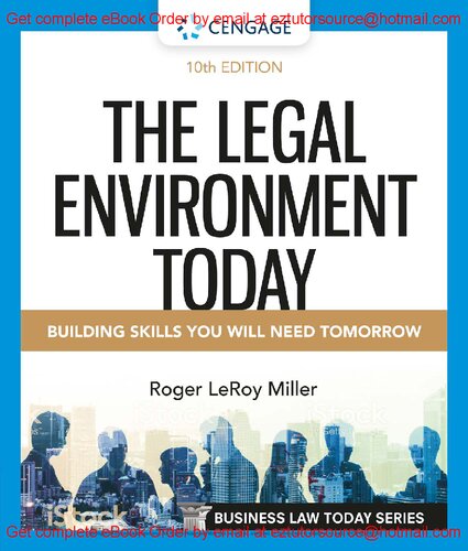 The Legal Environment Today By Roger LeRoy Miller - 9780357635520