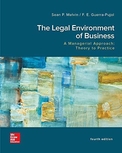 The legal environment of business: a managerial approach: theory to practice - 9781264086641